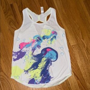 Ivivva White and Neon Green Tank Top